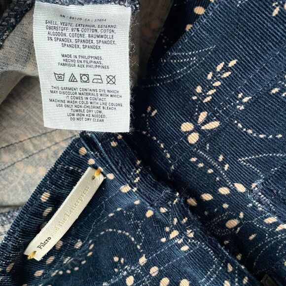 Anthropologie Pilcro And The Letterpress Corduroy Pants Navy Blue  size 27 195 - Picture 8 of 8
